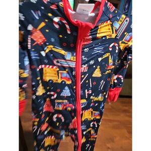 Truck  Dozer Tree Blue Red  Bamboo   Zippy Double Zipper 18 To 24  Months